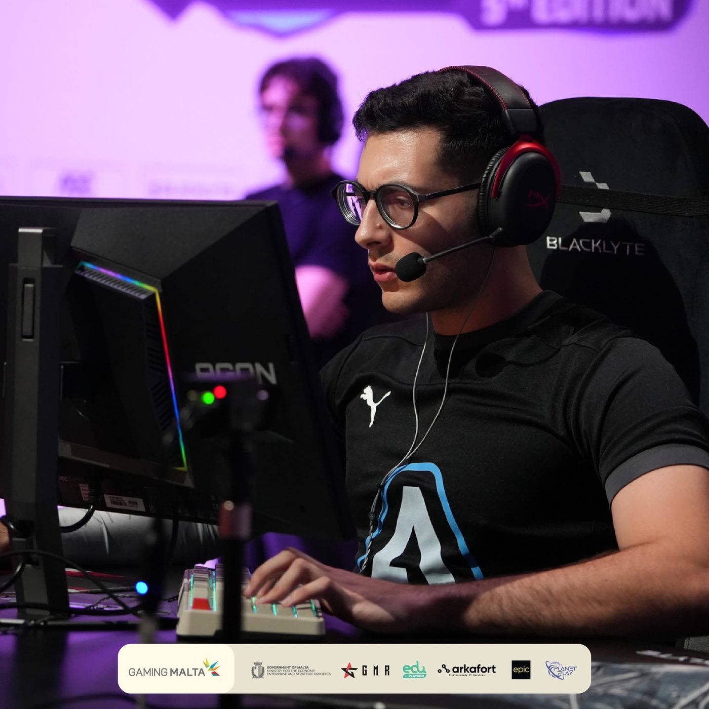 Kurt playing at a Gaming Malta PLAYCON LAN event